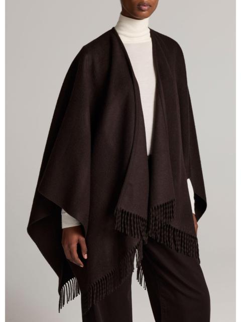 Vince Fringed Double-Face Wool-Cashmere Cape