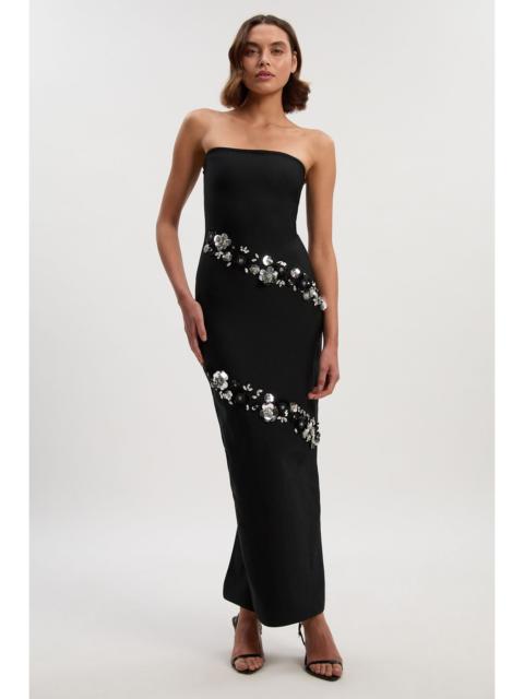 KAREN MILLEN Petite Embellished Figure Form Bandage Bandeau Maxi Dress