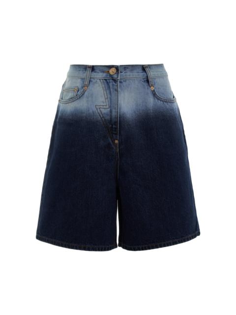 pushBUTTON Dark Blue Washed Bermuda Denim