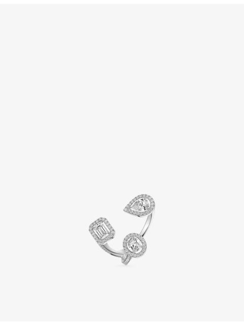 MESSIKA My Twin Trilogy Medium 18ct Gold And 1ct Diamond Ring