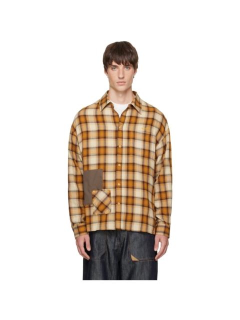 We11done Yellow Repaired Checked Shirt