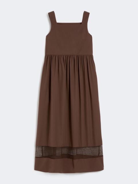 WEEKEND Max Mara Cotton-poplin sleeveless dress - CHOCOLATE