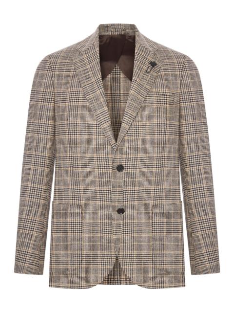 LARDINI TAILORED SINGLE-BREASTED WOOL AND CASHMERE BLAZER
