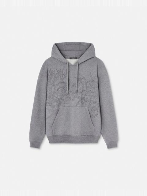 VERSACE Embroidered Barocco Sea Hoodie