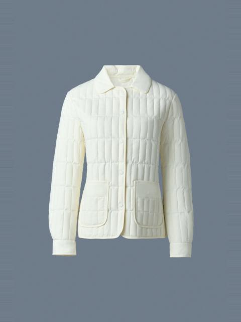 MACKAGE SIAN Vertical Quilted Jacket with Spread Collar