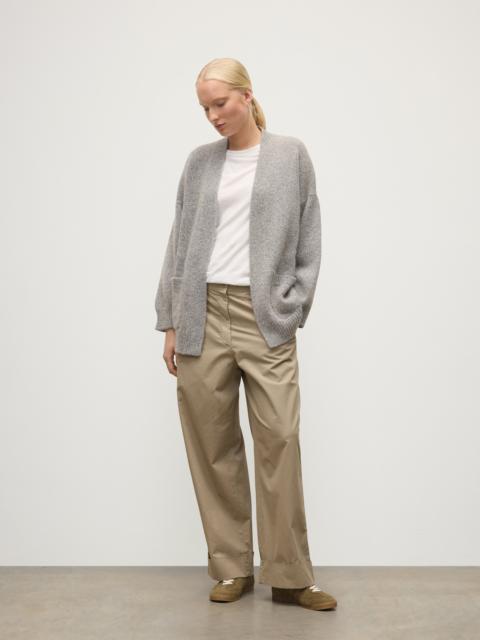 Johnstons of Elgin Bay Blue Marl Cashmere & Cotton Cardigan