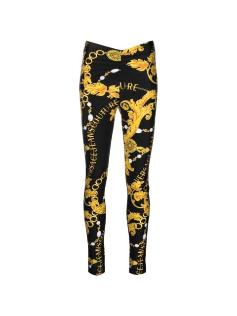 VERSACE JEANS COUTURE Chain Couture-print leggings
