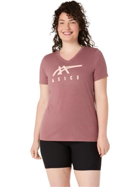 Asics WOMEN'S ASICS STRIPES V-NECK