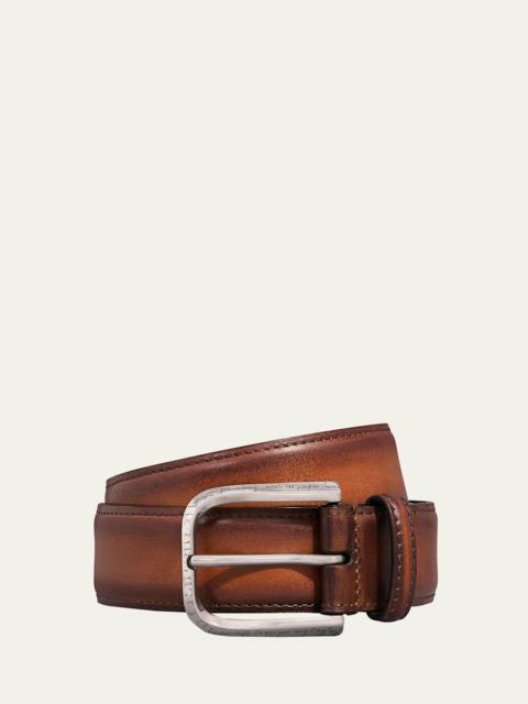 Berluti Men's C0085 Curve Leather Belt