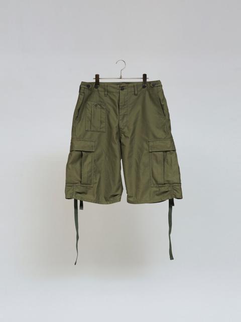 Nigel Cabourn Army Cargo Shorts in Dark Green
