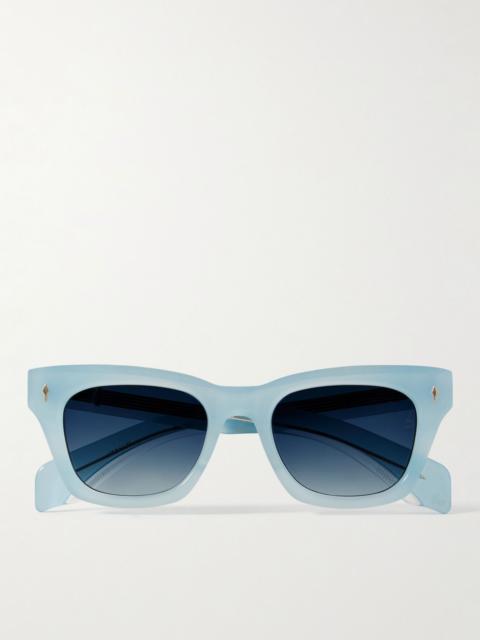 JACQUES MARIE MAGE Dealan Square-Frame Acetate Sunglasses Blue
