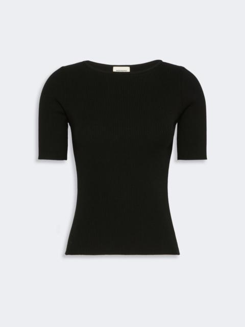 WEEKEND Max Mara GOLA Slim-fit stretch viscose sweater - BLACK