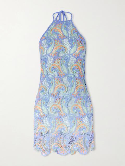 Etro Crocheted Halterneck Mini Dress