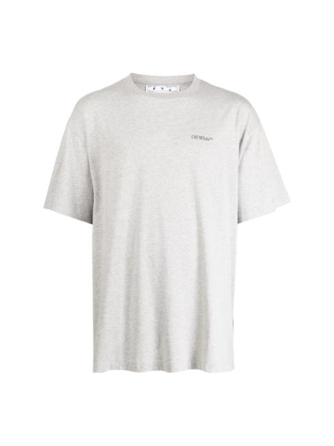 OFF-WHITE Wave Outl Diag Slim S/S Tee Grey/White