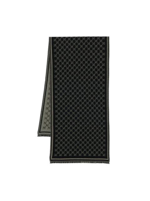 GUCCI GG Monogram pattern wool scarf