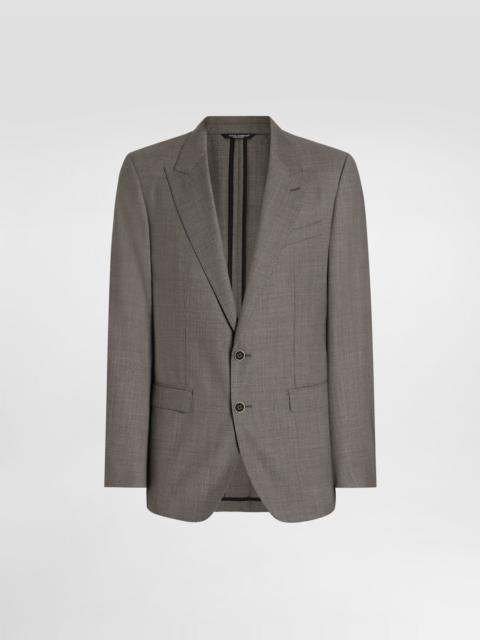 Dolce & Gabbana Single-breasted jacket in bird's eye wool