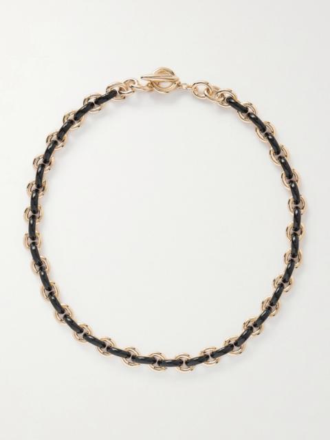 ROXANNE ASSOULIN The Classic Link Gold-tone Enamel Necklace