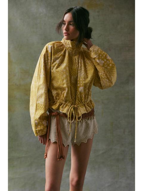 FREE PEOPLE Devon Printed Balloon Funnel-Neck Jacket