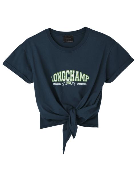 Longchamp Tied T-shirt Navy - Jersey