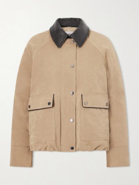 Brunello Cucinelli Leather-trimmed Padded Canvas Jacket