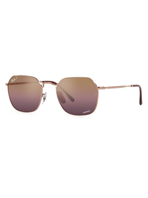 Ray-Ban Women's RB3694 Jim 55MM Geometric Sunglasses - Rose Gold