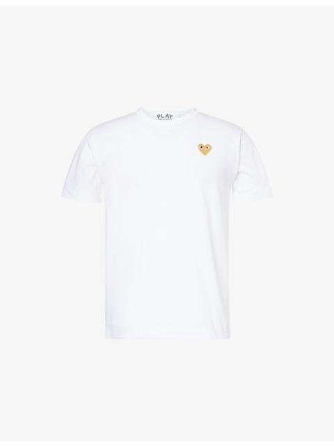 Comme des Garçons PLAY Embroidered-Logo Crewneck Cotton T-shirt