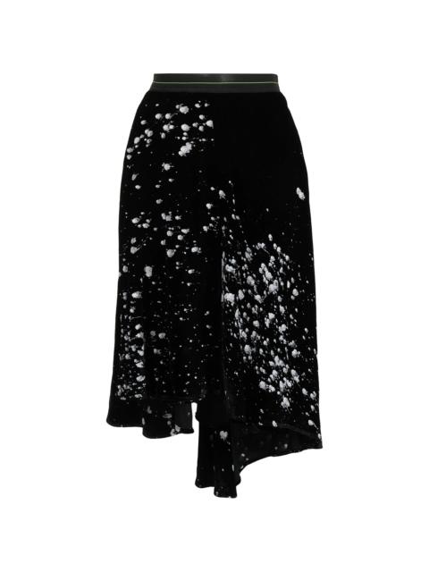 Sankuanz spray-paint velour skirt