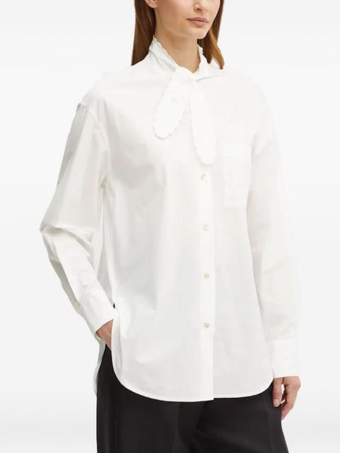 forte_forte tie-neck cotton shirt