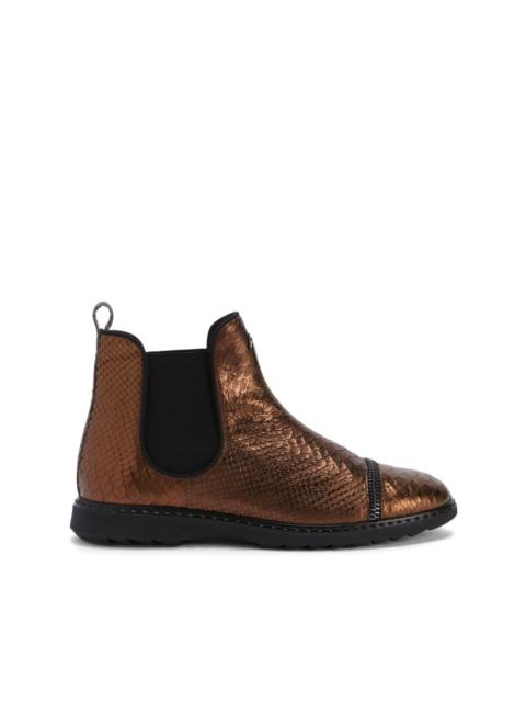Giuseppe Zanotti embossed-crocodile leather ankle boots