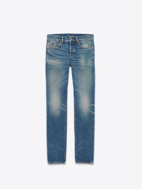 SAINT LAURENT slim-fit jeans in deauville beach blue denim