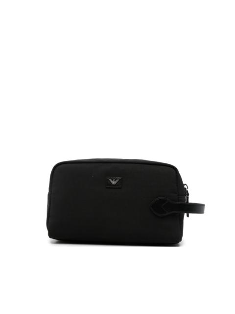 EMPORIO ARMANI logo-plaque wash bag