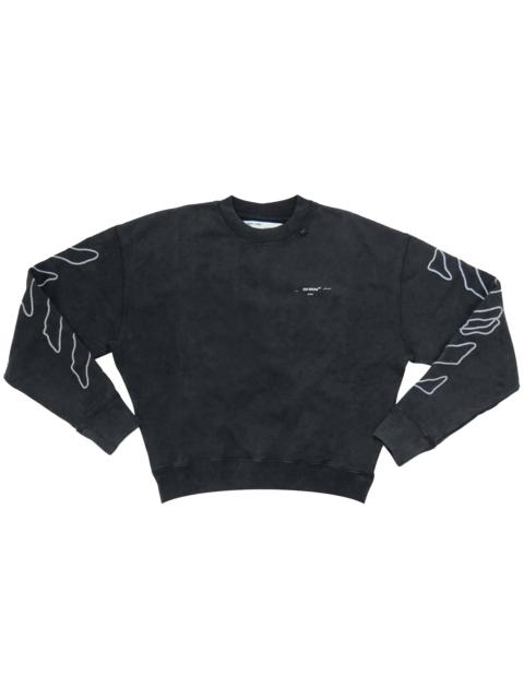 Off-White Abstract Arrows Over Crewneck 'Black / White'