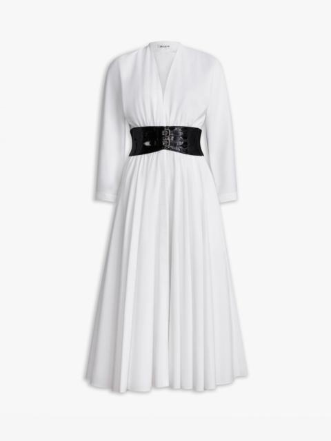 Alaïa POPLIN CROSS BELT DRESS