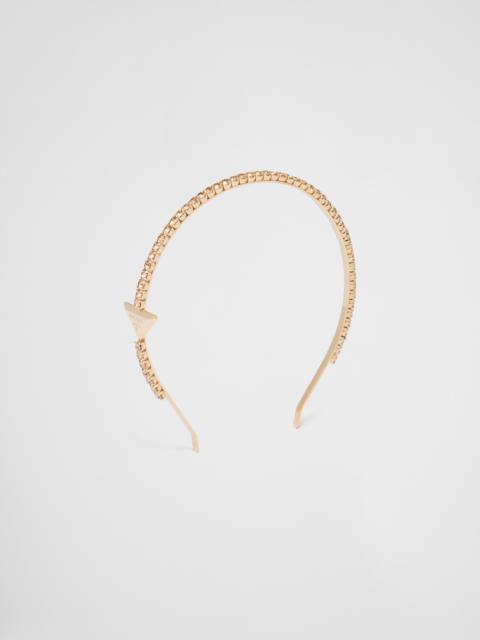 Prada Embellished brass headband