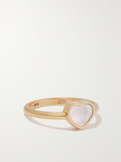Chopard My Happy Hearts 18-karat rose gold mother-of-pearl ring Gold