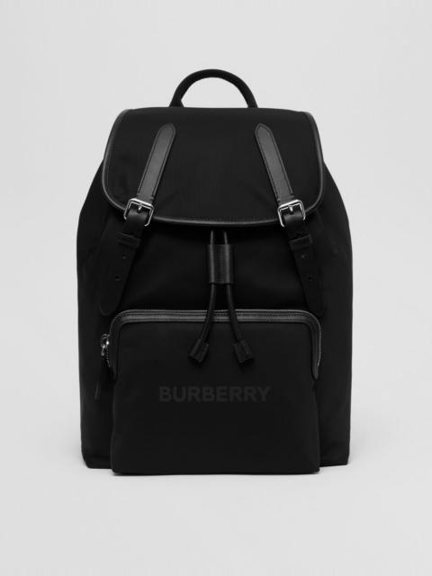 Burberry Logo Print Nylon Backpack