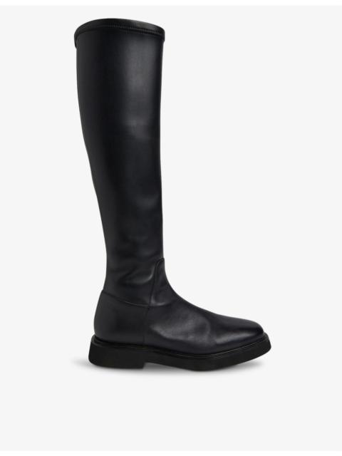 WHISTLES Whistles knee-high stretch leather-blend boots
