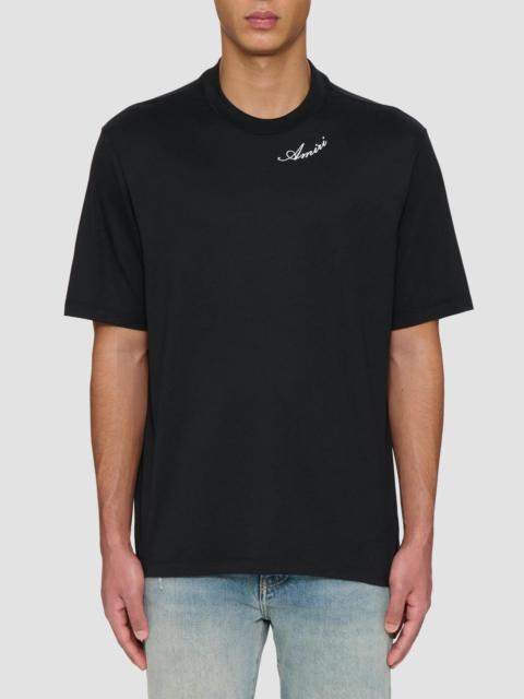 AMIRI Men's Script Logo Crewneck T-Shirt - Black