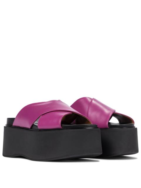 Marni Leather platform slides