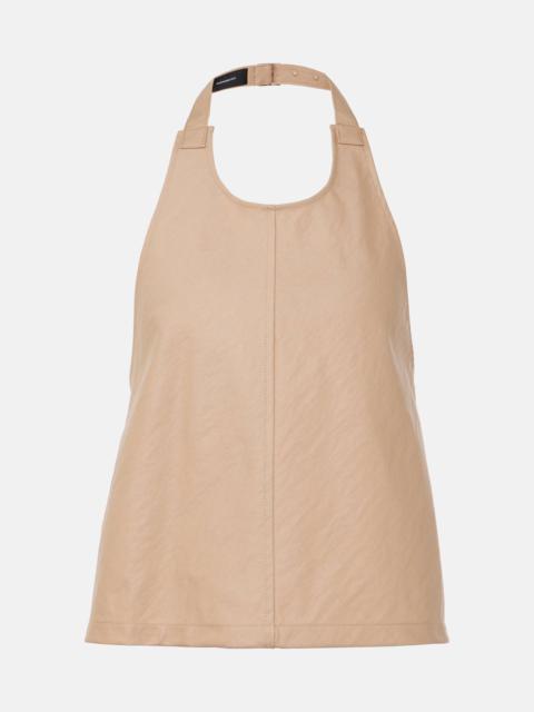 WARDROBE.NYC Halterneck cotton-blend drill top