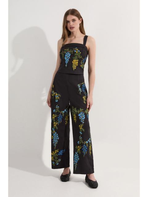 KAREN MILLEN Tall Floral Embroidered Woven Trouser