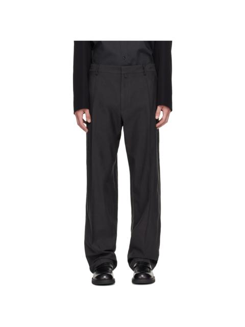 MM6 Maison Margiela Gray Wool Twill Trousers
