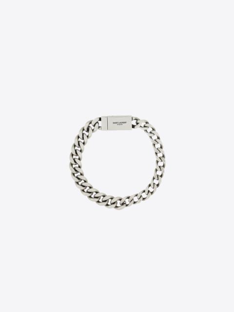 SAINT LAURENT curb chain bracelet in metal