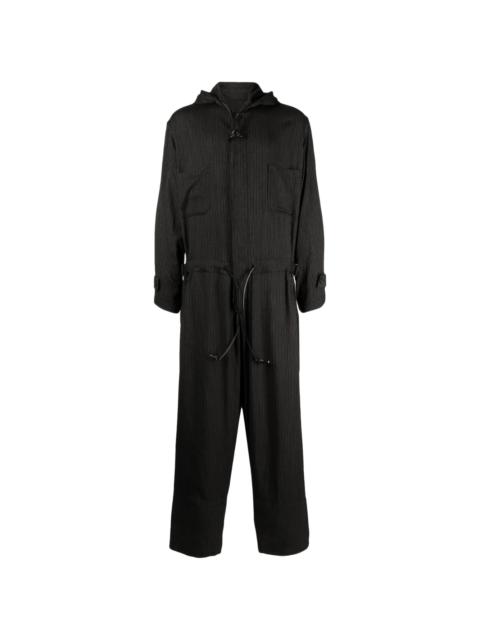 Yohji Yamamoto hooded zip-up jumpsuit