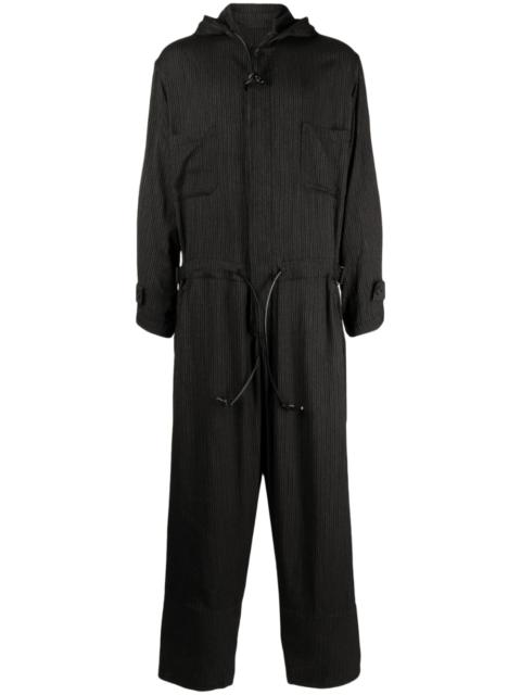 Yohji Yamamoto hooded zip-up jumpsuit