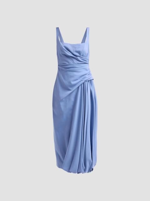 LELA ROSE Women's Faille Bubble Midi Dress - Bluebell