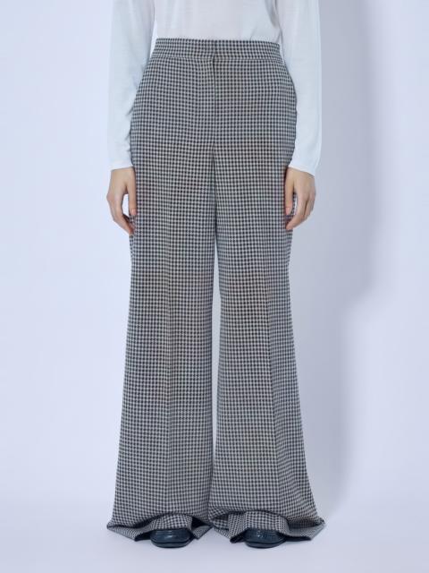 Max Mara Houndstooth Wide-Leg Trousers