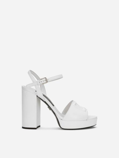 Calfskin platform sandals