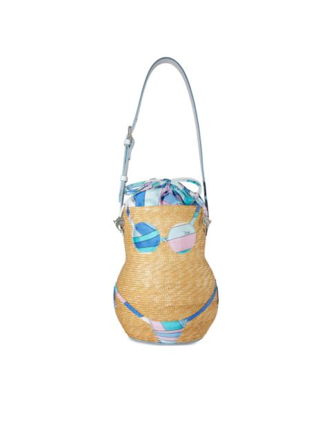 PUCCI Puccinella straw bucket bag