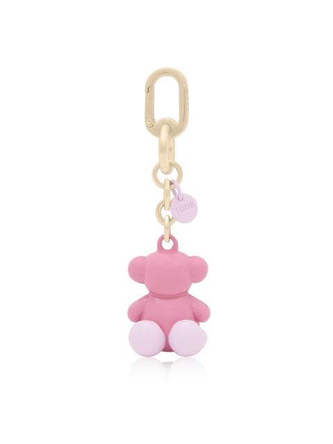 TOUS Pink metal Key ring Bold Bear